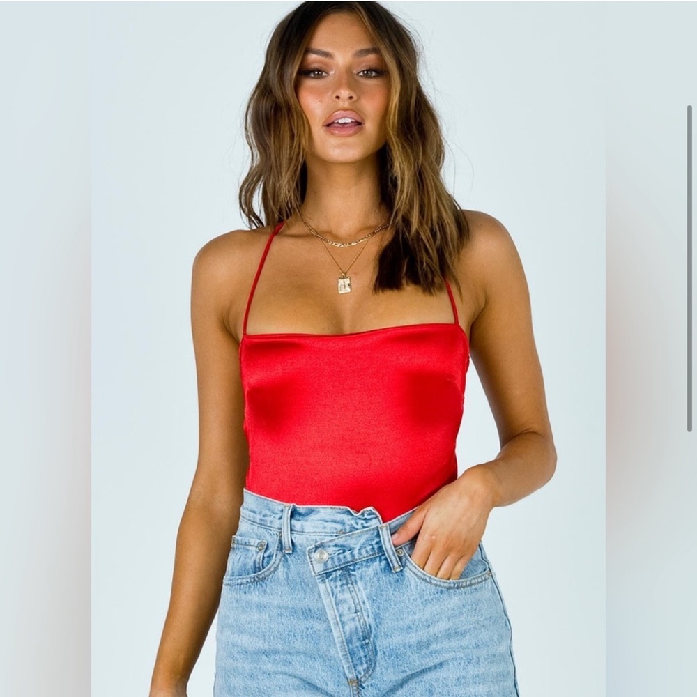 Princess Polly Gracie Bodysuit in Red Size 4